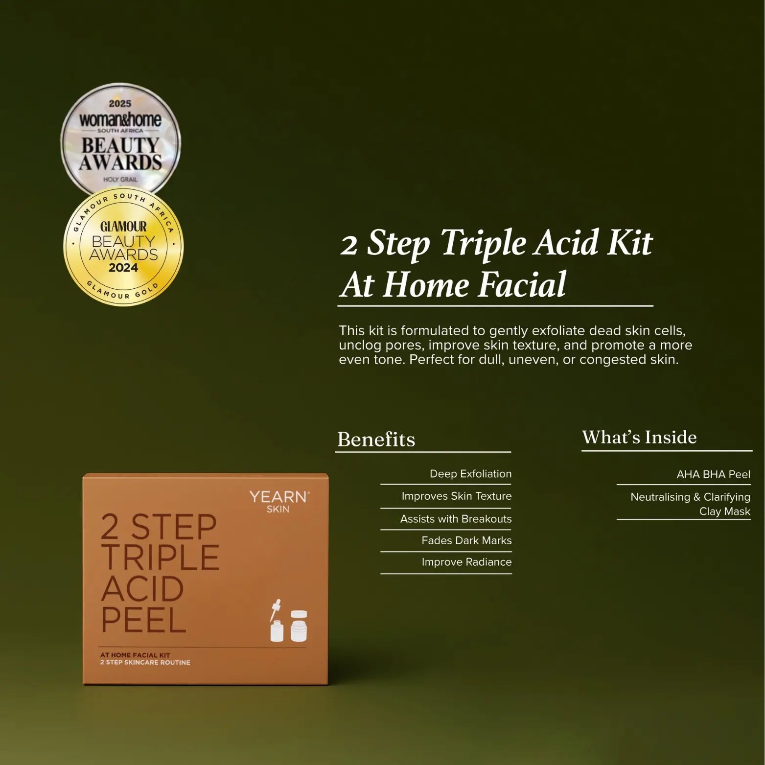 2 Step Triple Acid Peel At-Home Facial Kit