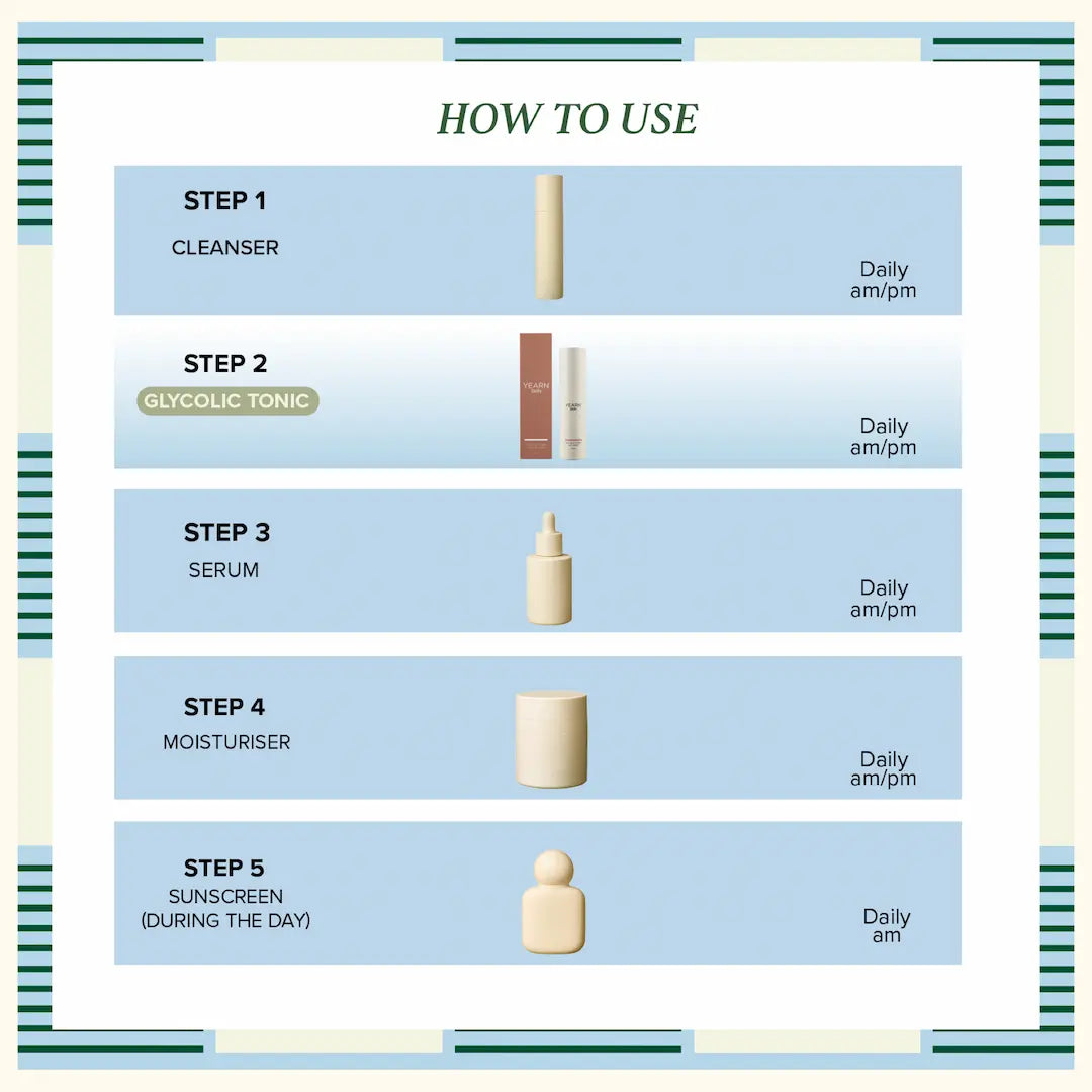 Glycolic Tonic | Exfoliator For Face and Body, 120 ml